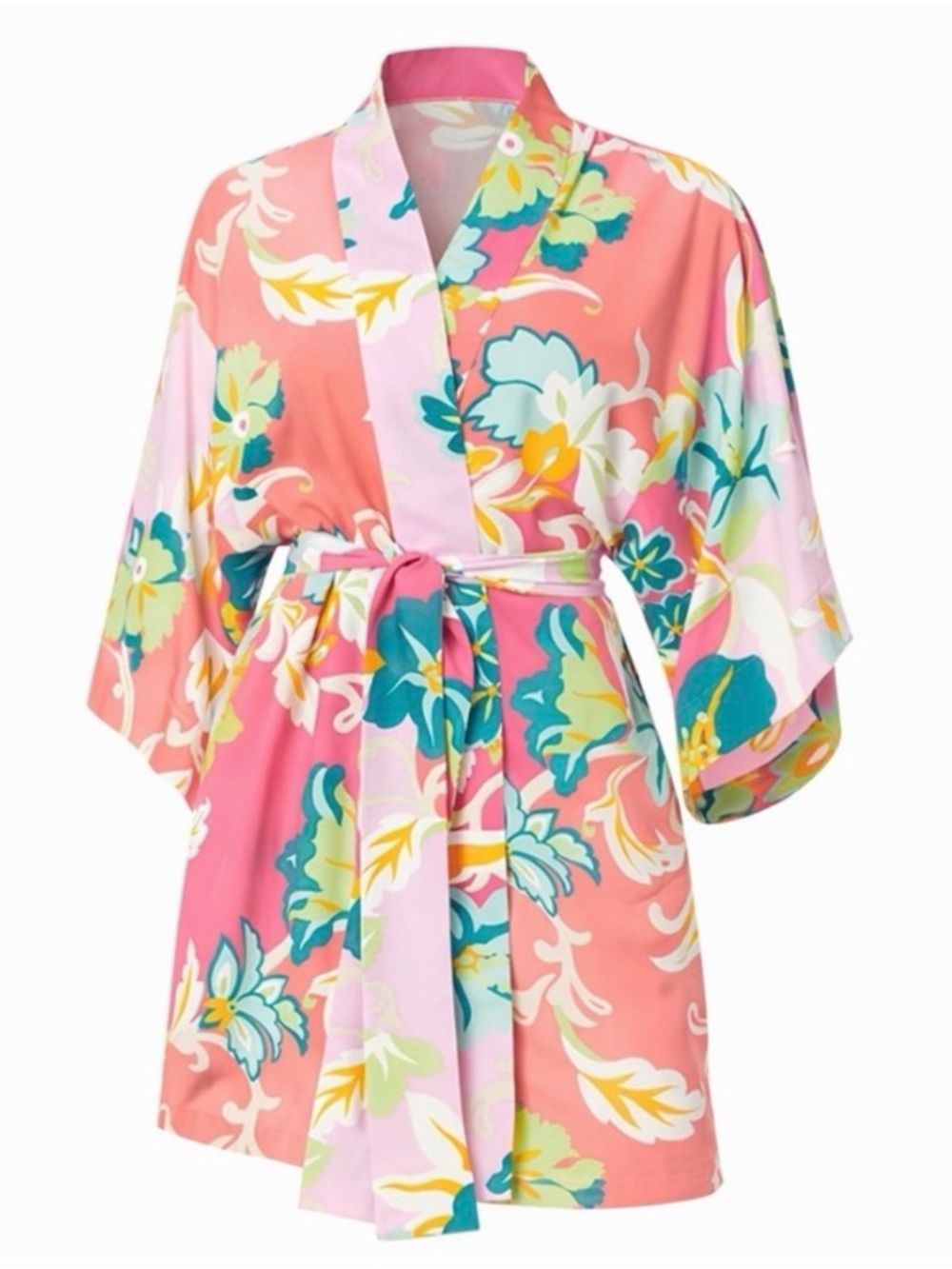 Natori Marbella Floral Kimono Robe As Seen on ‘Sirens’ netflix New Xlarge